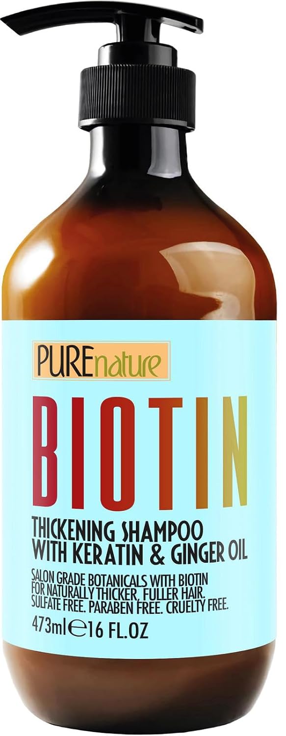 Detalle de PURE NATURE LUX SPA Biotin Shampoo, Sulfate-Free Volumizing Formula, 16 fl oz