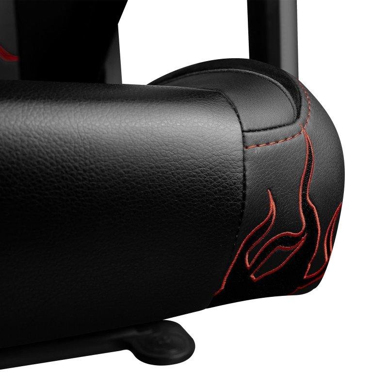 Detalle de Silla gaming Phoenix Monarch Black Clover Edición Asta XL – cuero PU y terciopelo