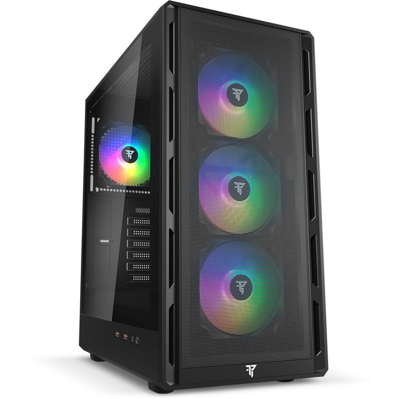 Detalle de Tempest Ironvale: Caja PC ATX ARGB Mesh Negra