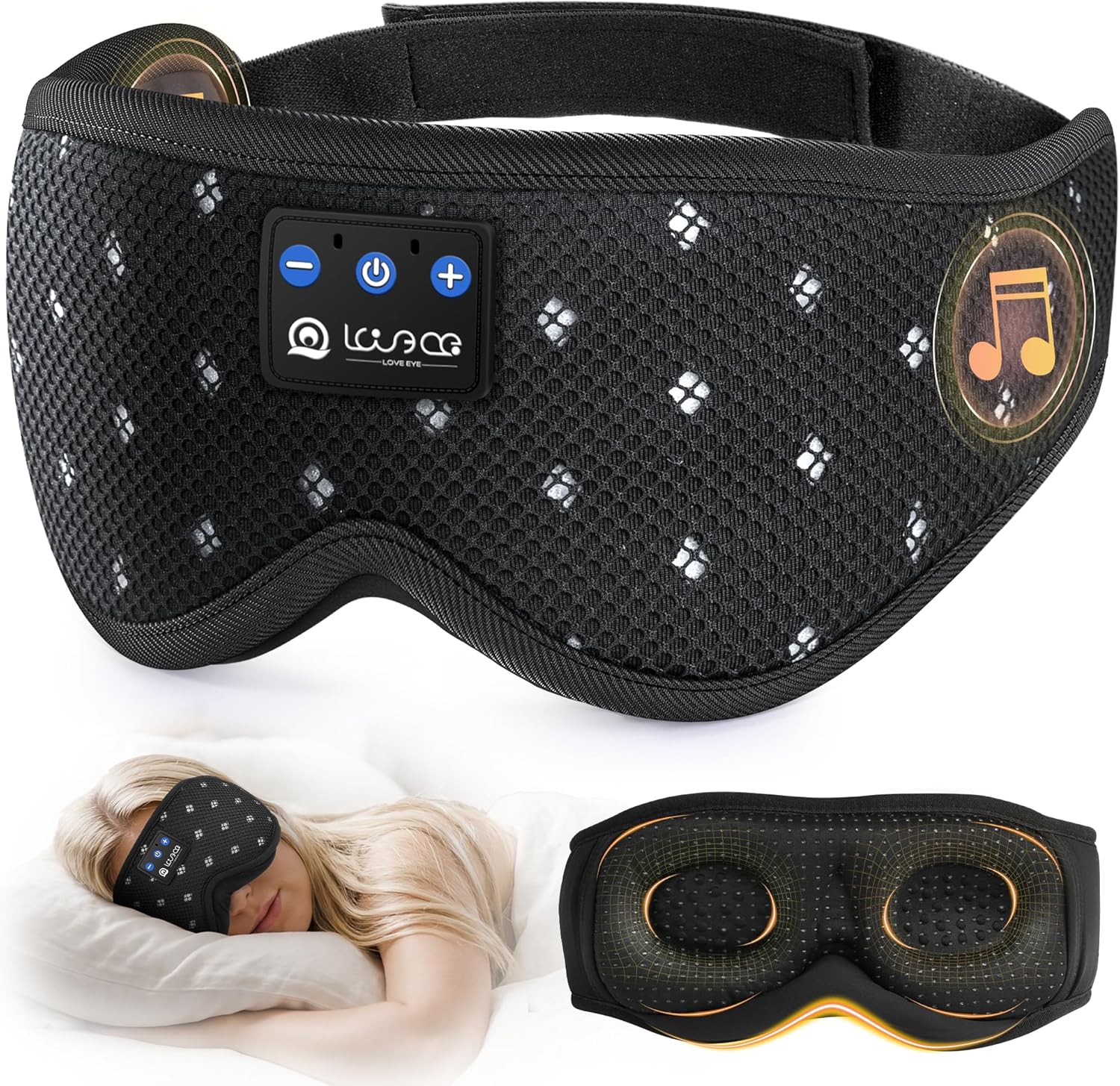 Detalle de LOVE EYE Sleep Mask Headphones Bluetooth sleep mask