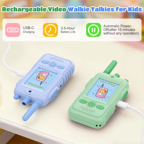 Thumbnail 5 de GREENKINDER Walkie Talkie para Niños (Set de 2) con videollamada y alcance de 400 m