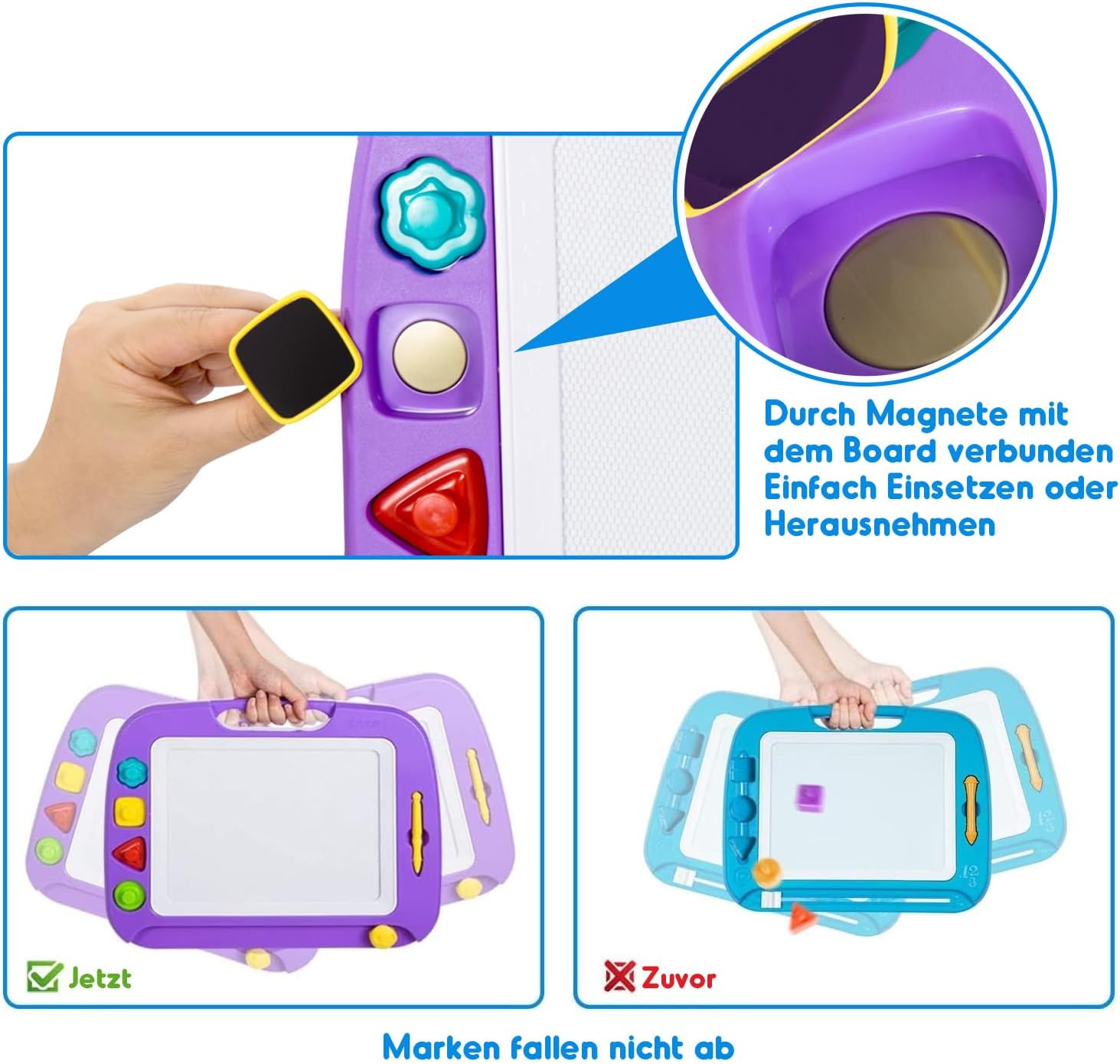Thumbnail 3 de SGILE Große Magnetische Maltafel 42 × 32 cm Lila