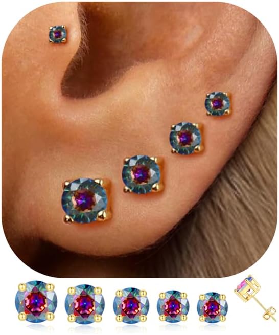 Detalle de Stud Earrings, 14K Gold-Plated