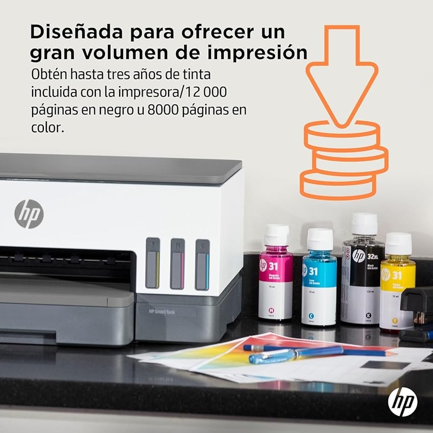 Detalle de HP Smart Tank 7005 Impresora A4 multifunción