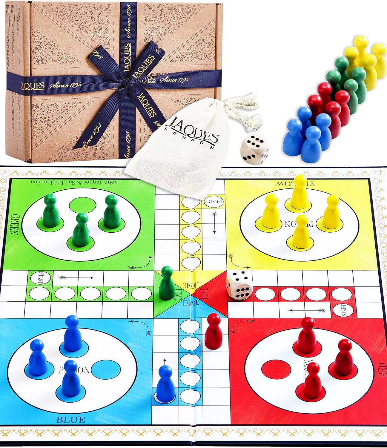 Detalle de Jaques of London Ludo Game Board 🎲