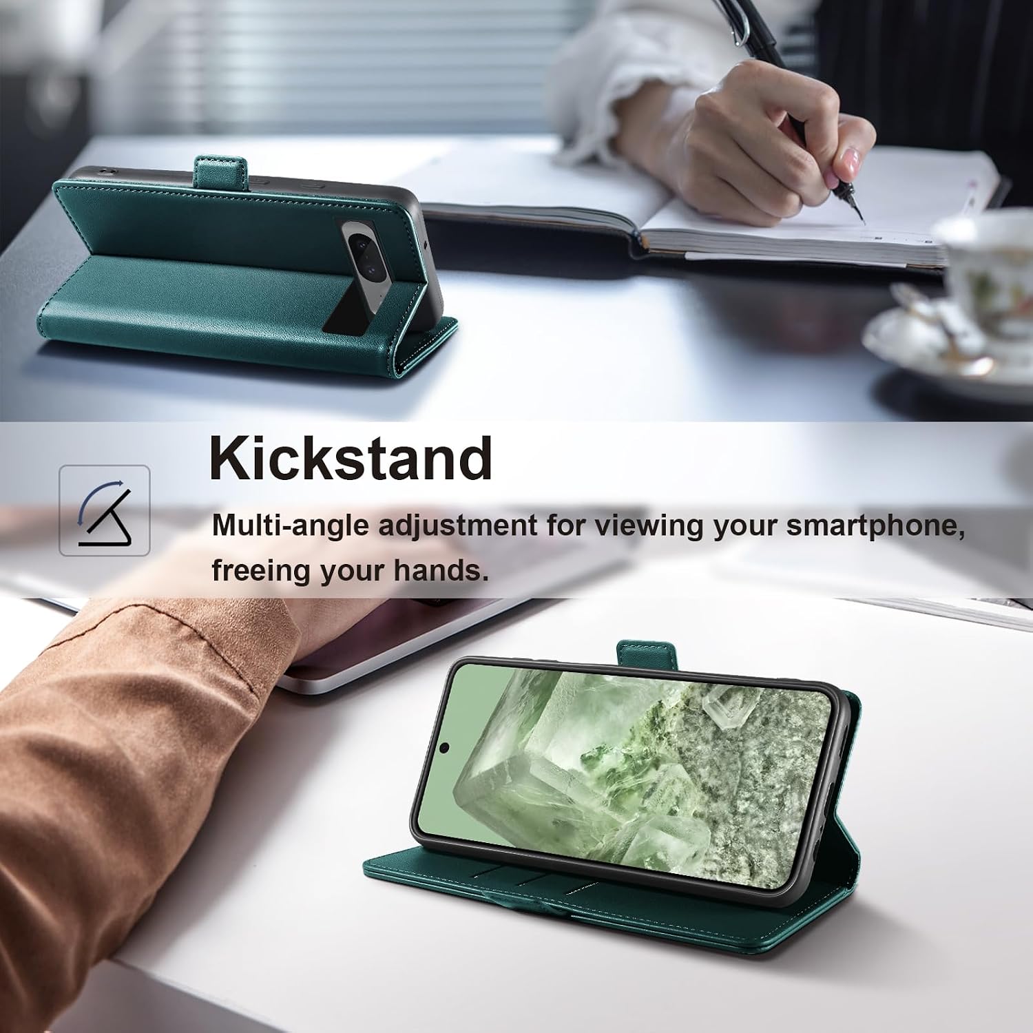 Detalle 2 de Yunubeyii Pixel 8 wallet flip case