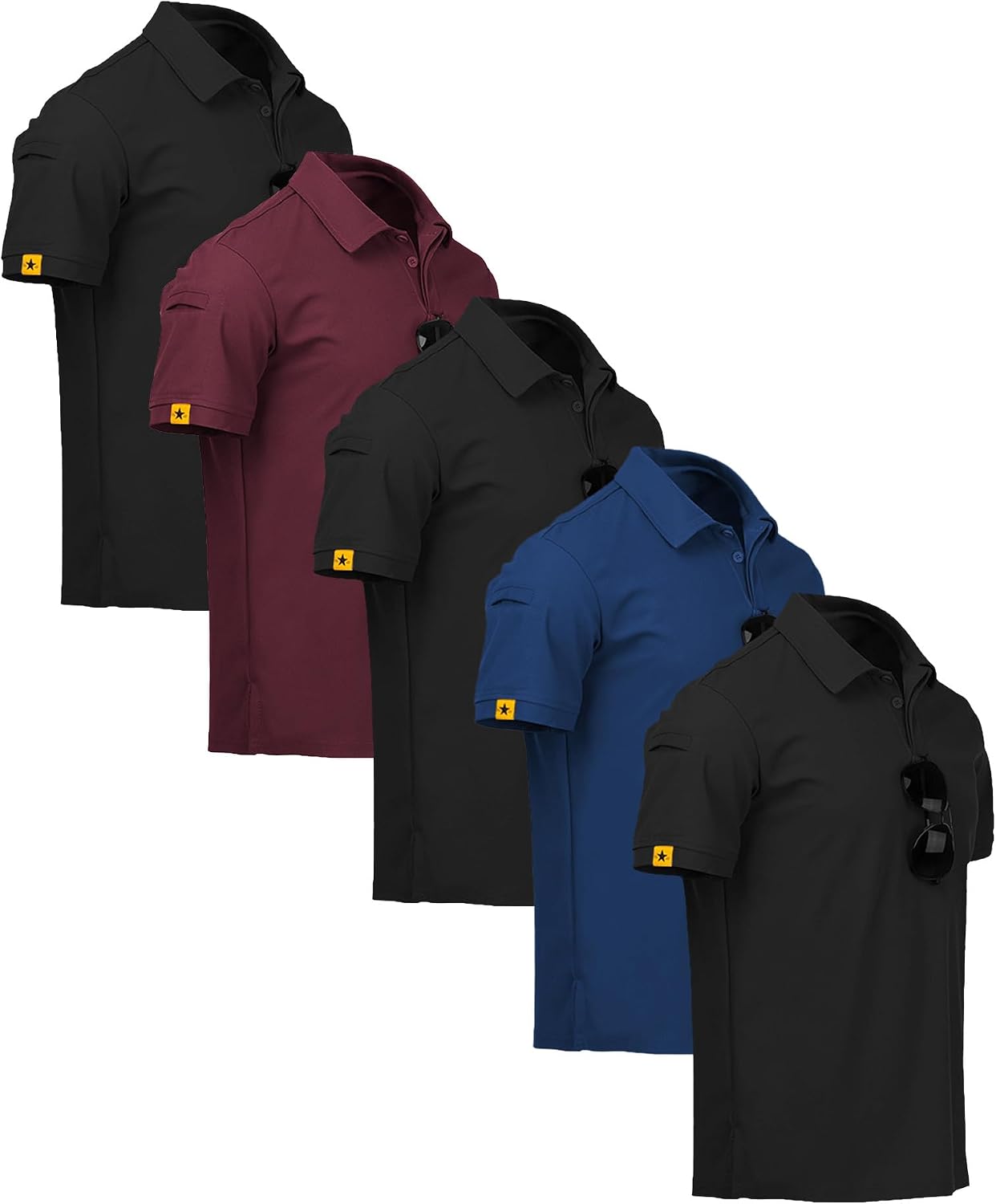 Detalle de ZITY 5 Pack Polo Shirt Moisture-Wicking