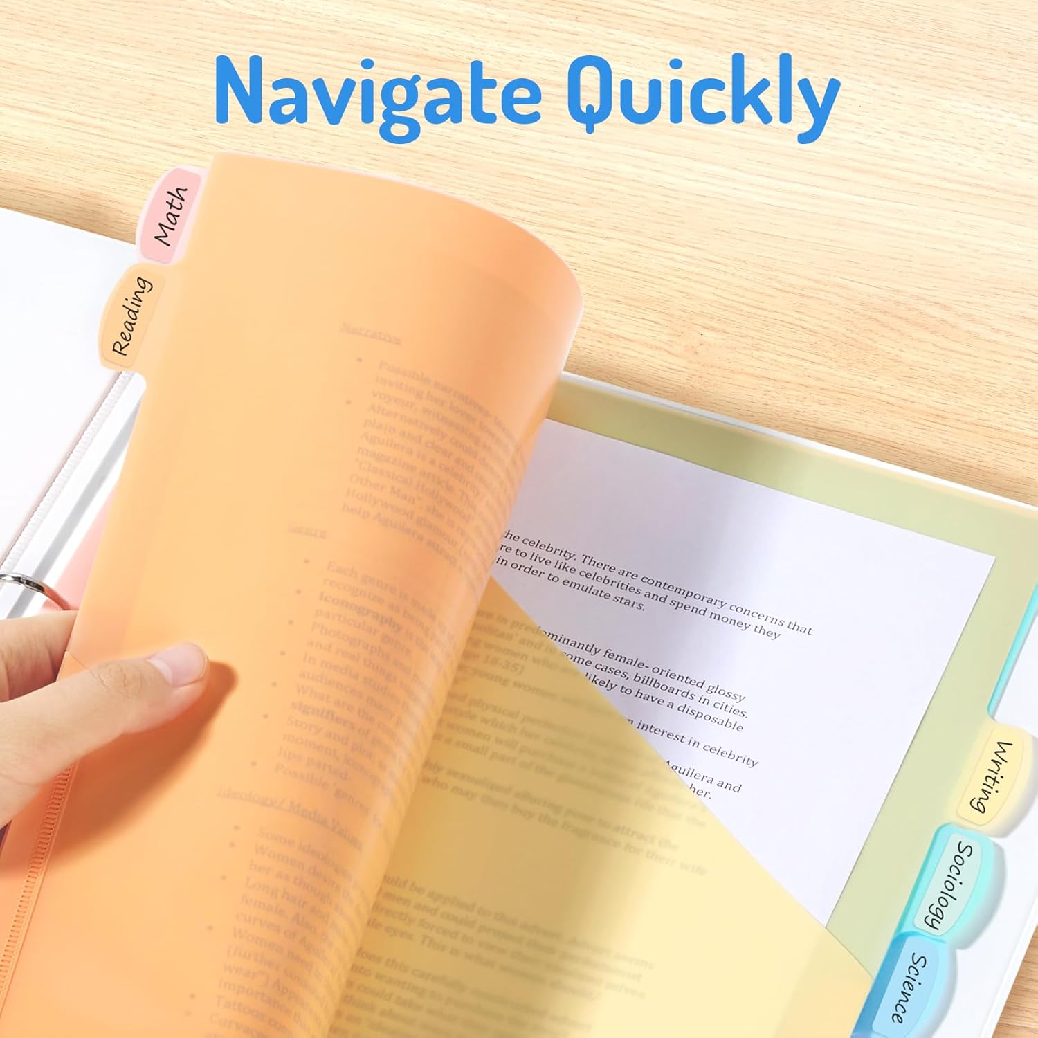 Detalle 1 de Forvencer Binder Dividers, 8 Tabs
