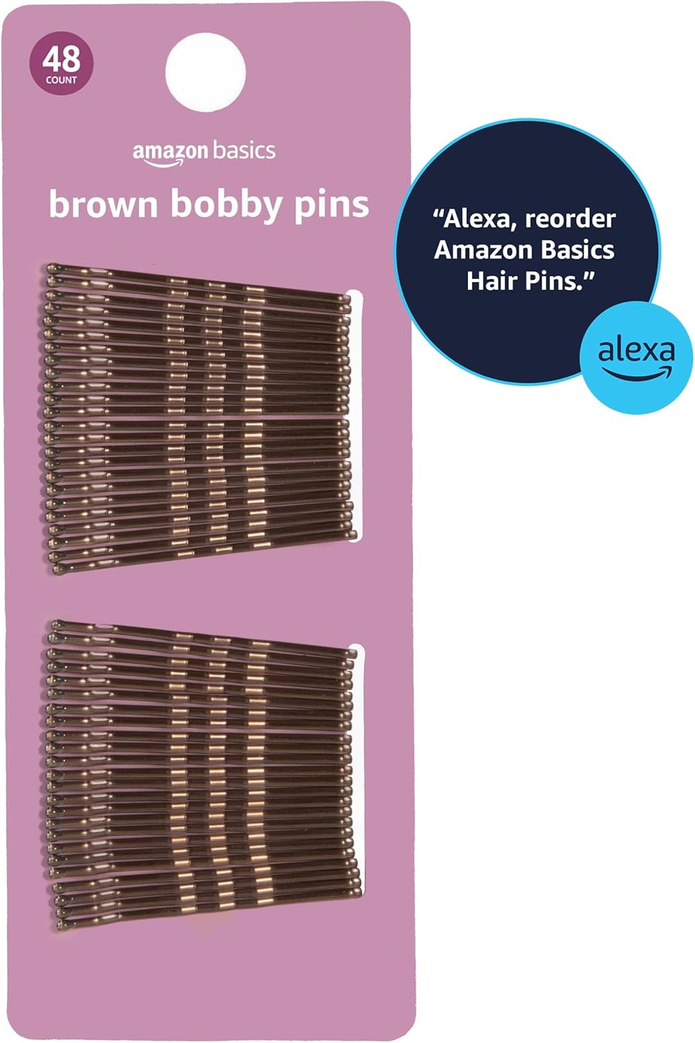 Thumbnail 6 de Amazon Basics Non-Slip Bobby Pins (48 Count), Brown Bruno — Bright, Comfortable Hold for All Hair Types