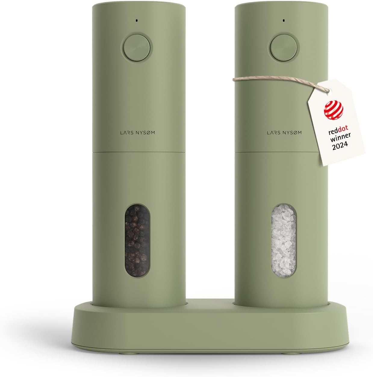 Detalle de LARS NYSØM Electric Salt and Pepper Grinder Set, Ceramic Grinder