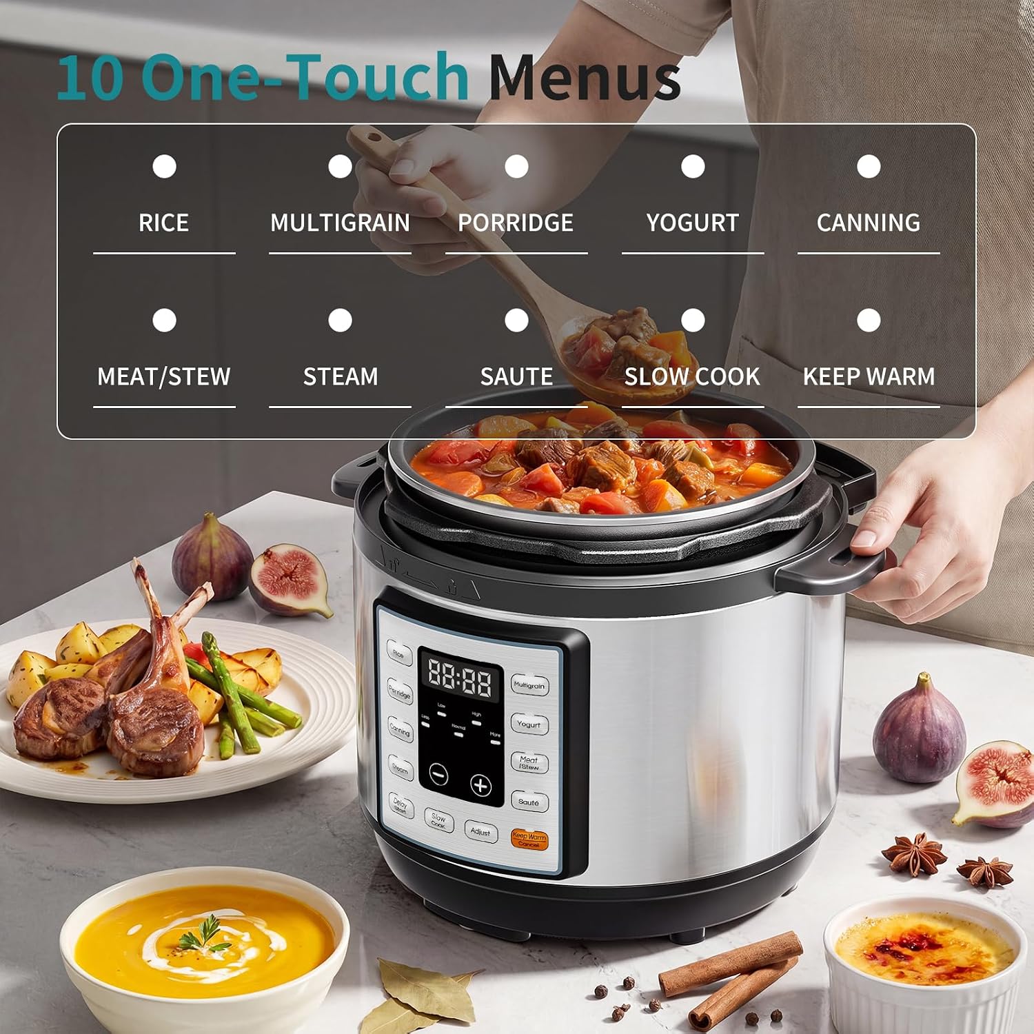 Detalle 2 de OLIXIS Electric Pressure Cooker, 3-Quart