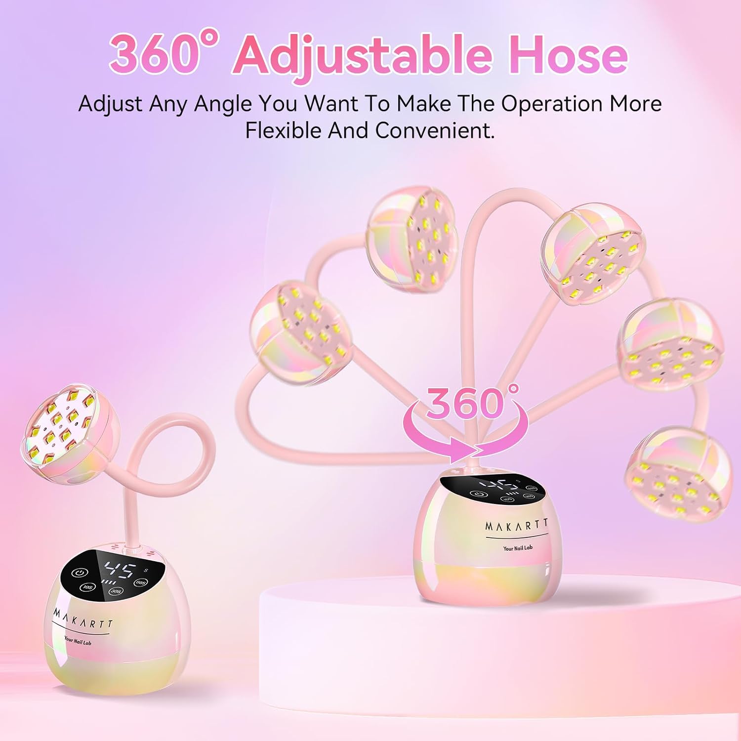 Detalle de Makartt UV LED Flash Cure Nail Lamp 4× ⏳💅