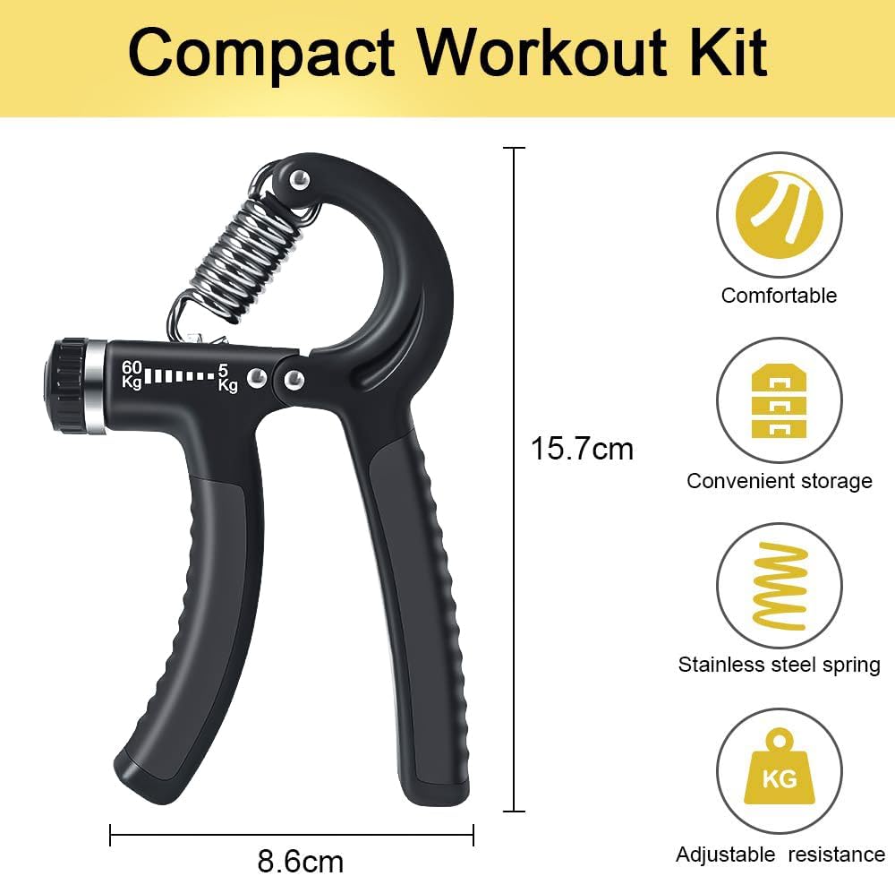 Thumbnail 1 de Vicloon handgreeptrainingsset, 5-delig met verstelbare weerstand van 5 tot 60 kg