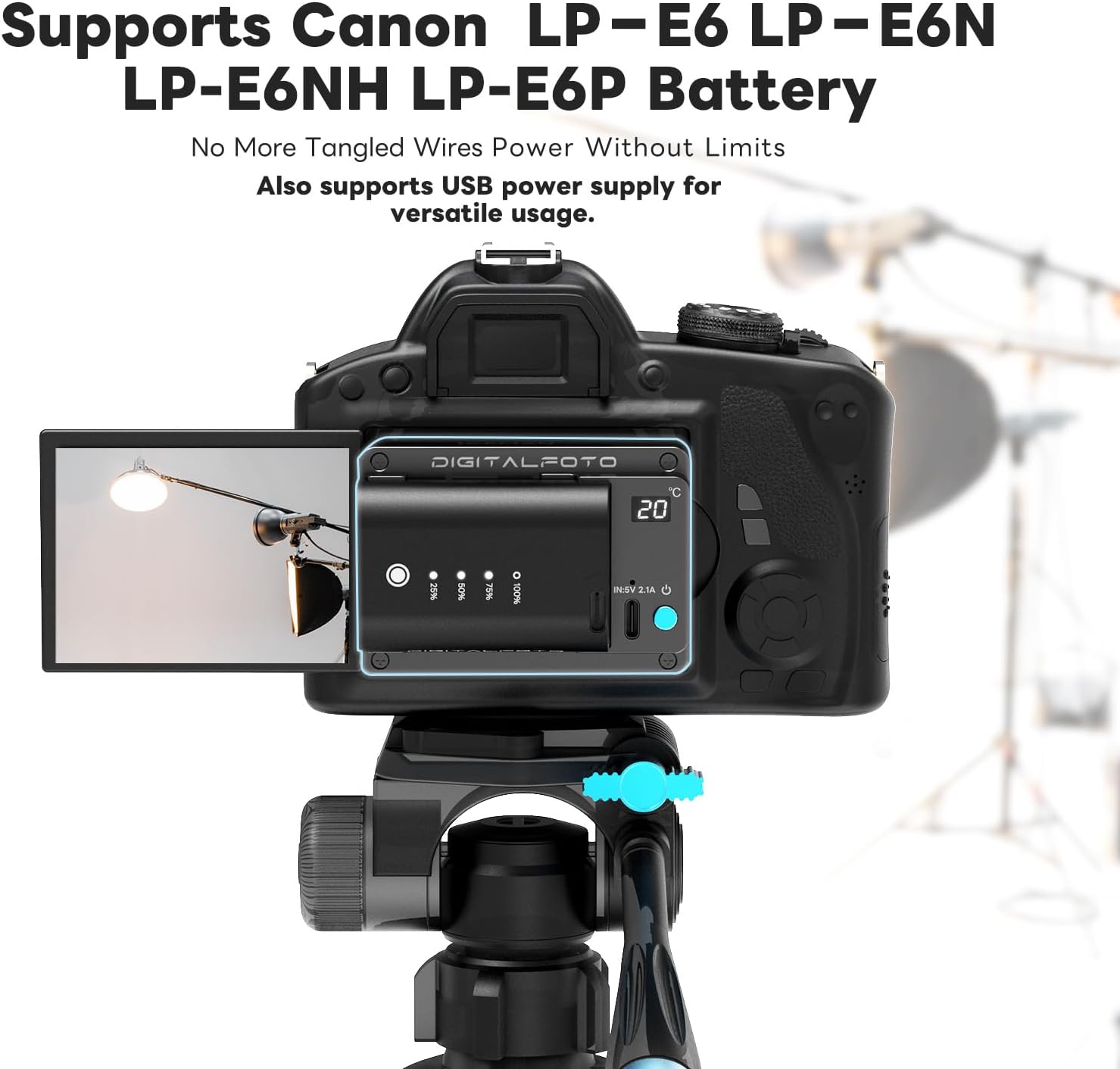 Thumbnail 1 de ICEMAN-E6 Camera Cooler for Canon R5/R6/90D/SX70 and More | TEC Cooling Fan with LED Display