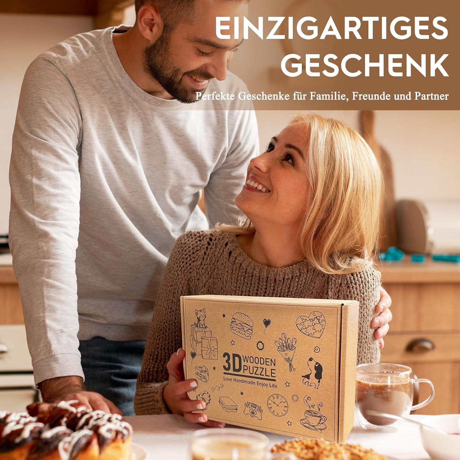 Thumbnail 5 de Cutywood Drachen Holzpuzzle Uhr mechanisch