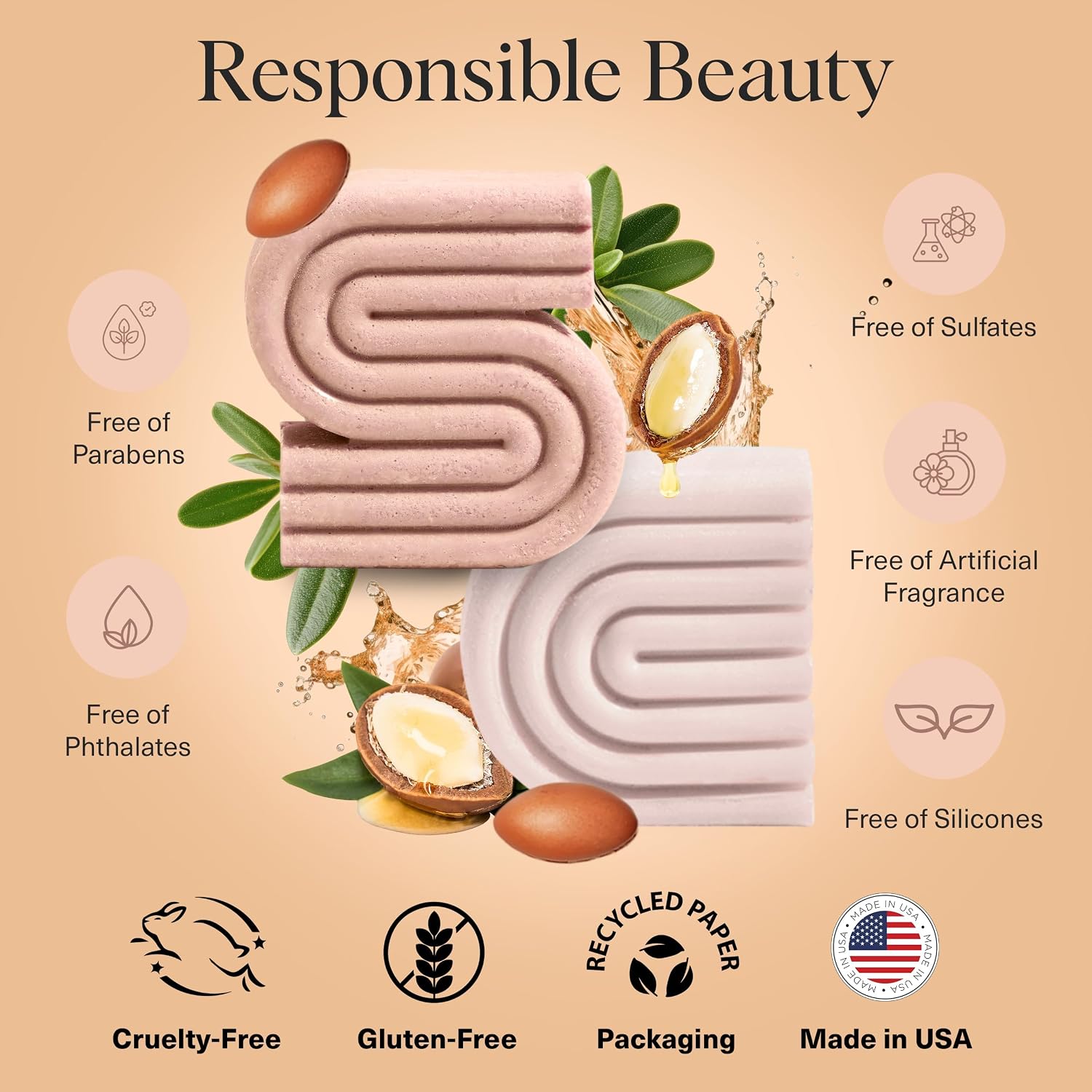 Detalle 2 de Kitsch Argan Oil Conditioner Bar, 2.7 oz, Silicone-, Sulfate- and Paraben-Free