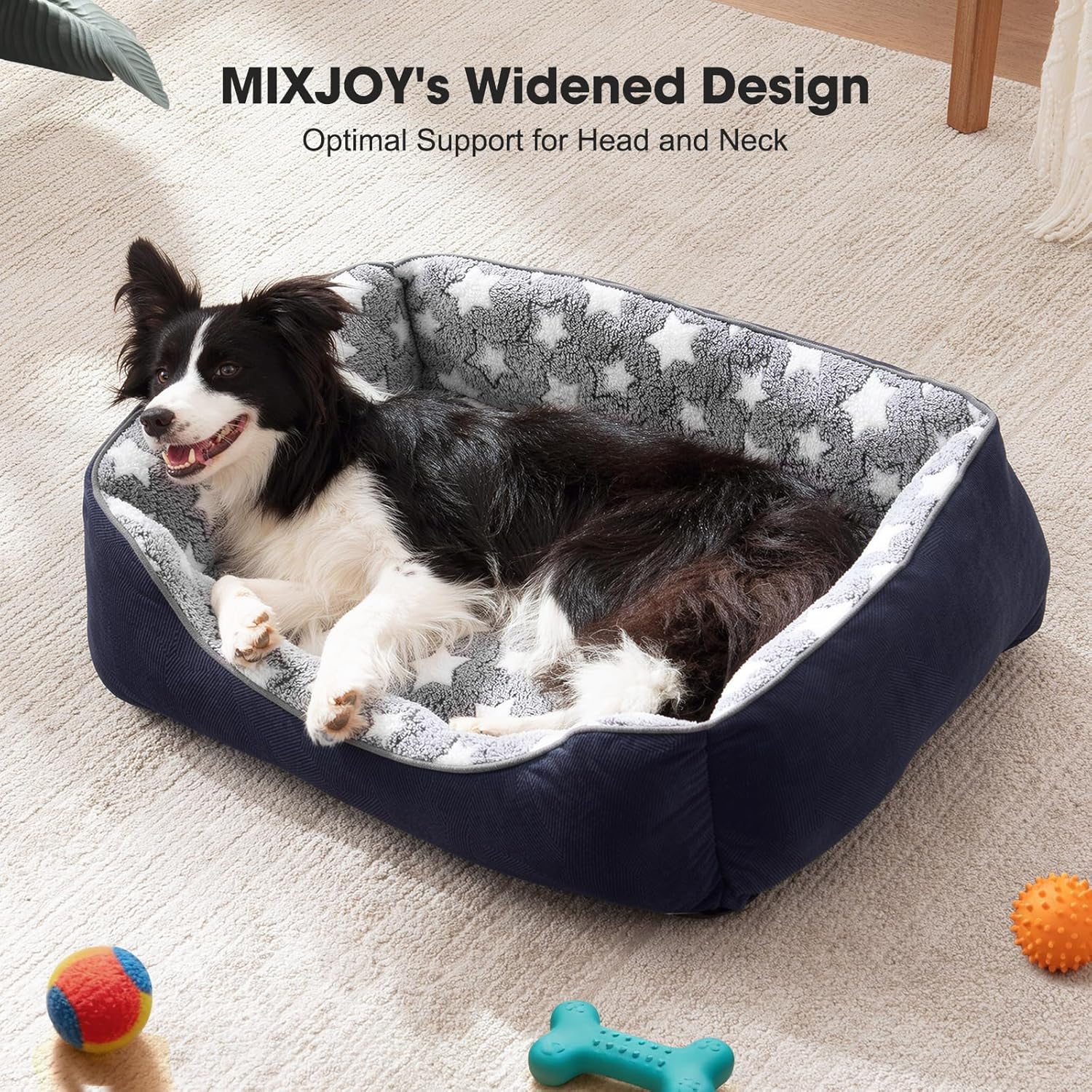 Thumbnail 3 de MIXJOY Medium Dog Bed 64x53 cm — washable cosy bed