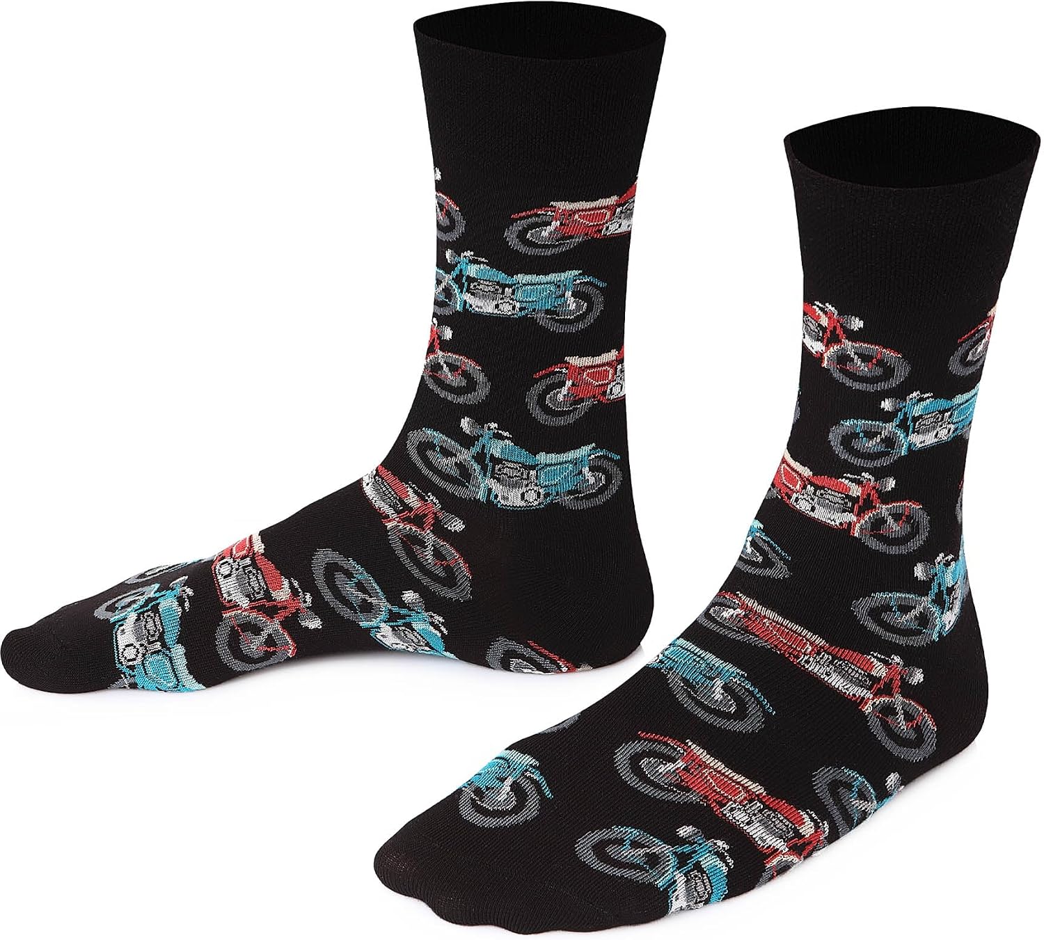 Detalle de TODO Colours Lustige Socken mit Motorradmotiv 40°C