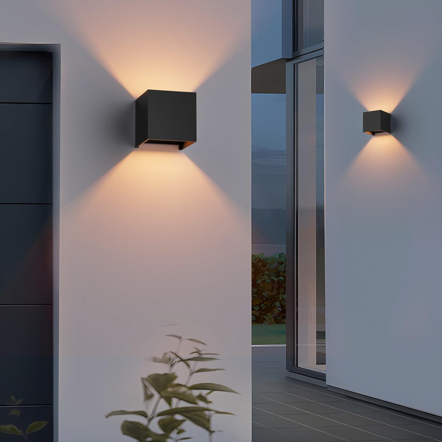 Thumbnail 5 de Klighten 2er Außenlampe mit austauschbarer G9 LED-Lampe – Schwarz, 100x100x100 mm