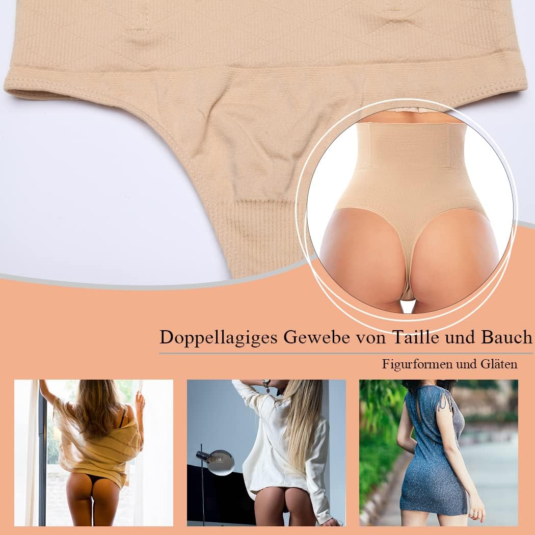 Thumbnail 4 de YARRCO Damen Bauchweg Unterhose (String/Tanga) als Shapewear – nahtlos & figurformend