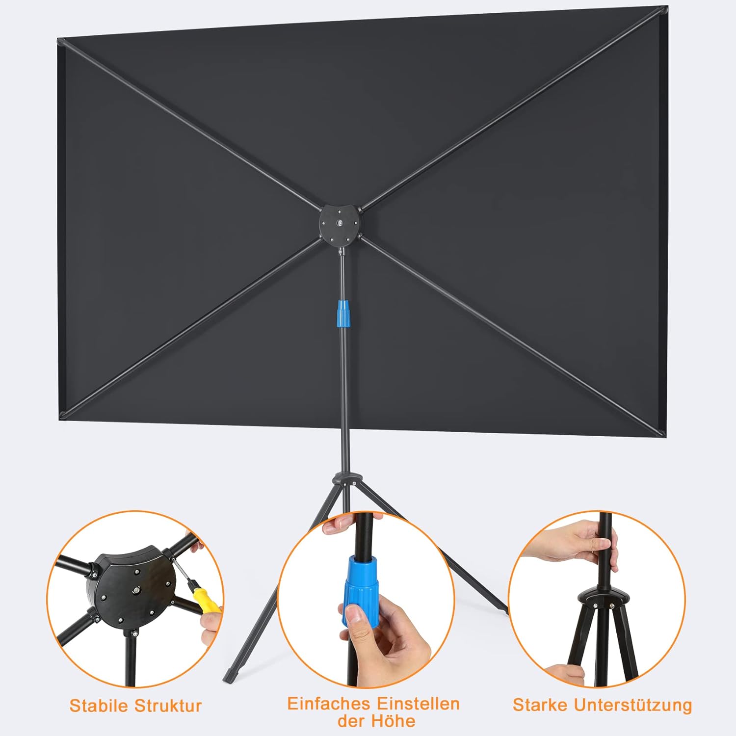 Thumbnail 3 de VISULAPEX Leinwand Beamer 80 Zoll 16:9