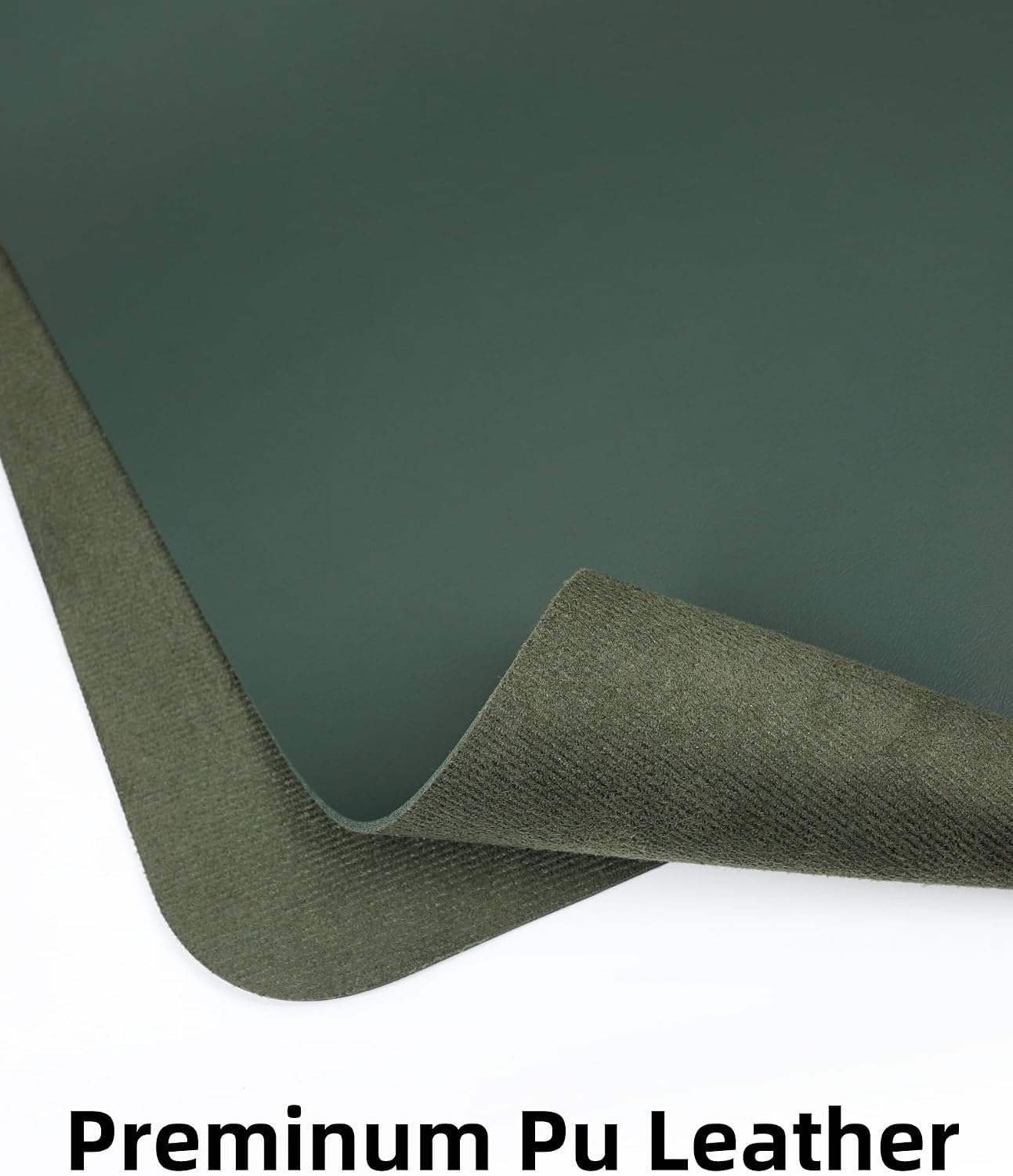 Thumbnail 1 de AFIING D-5517-Dark Green PU Leather Desk Mat, 55" x 17