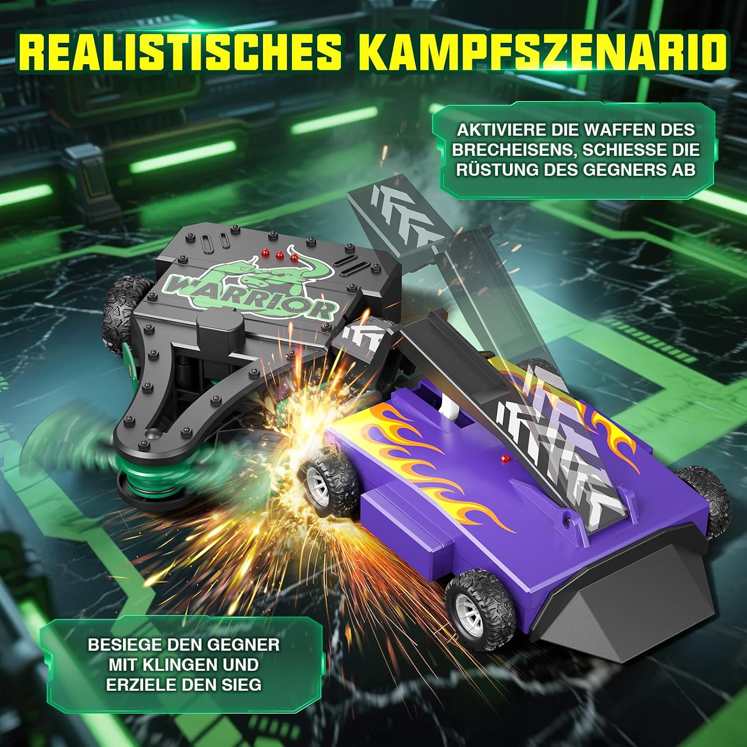 Thumbnail 1 de Remote Control Battle Robots for Kids Aged 5–12 – 2-Pack RC Battle Cars with Dual Controllers