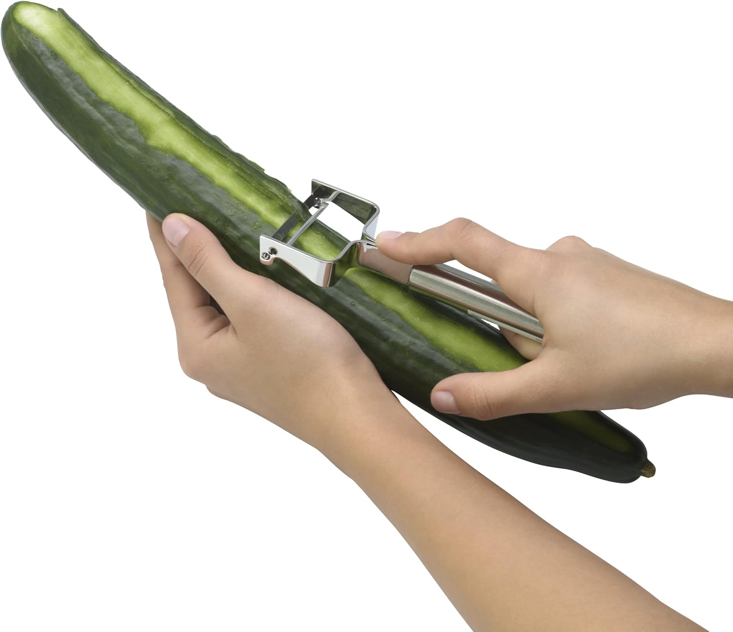 Detalle de WMF Profi Plus Sparschäler 17 cm – Rostfreier Cromargan Schäler für Spargel, Kartoffeln und mehr