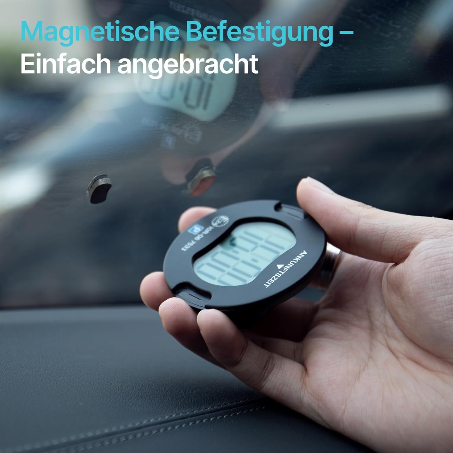 Thumbnail 6 de Parkturon Elektronische Parkscheibe PT01 mit Zulassung – automatische Parkuhr mit 2 Displays und Nachtparkmodus (Schwarz)