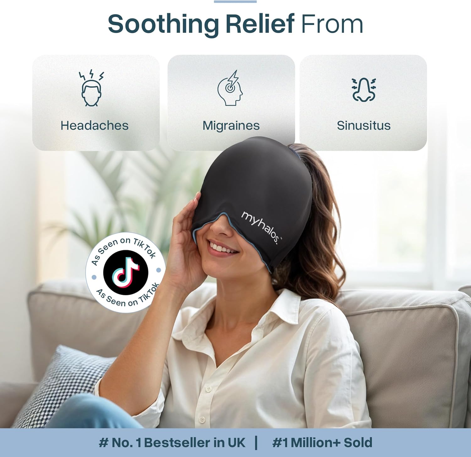 Detalle 2 de MyHalos Migraine Relief Cap for Headache Relief