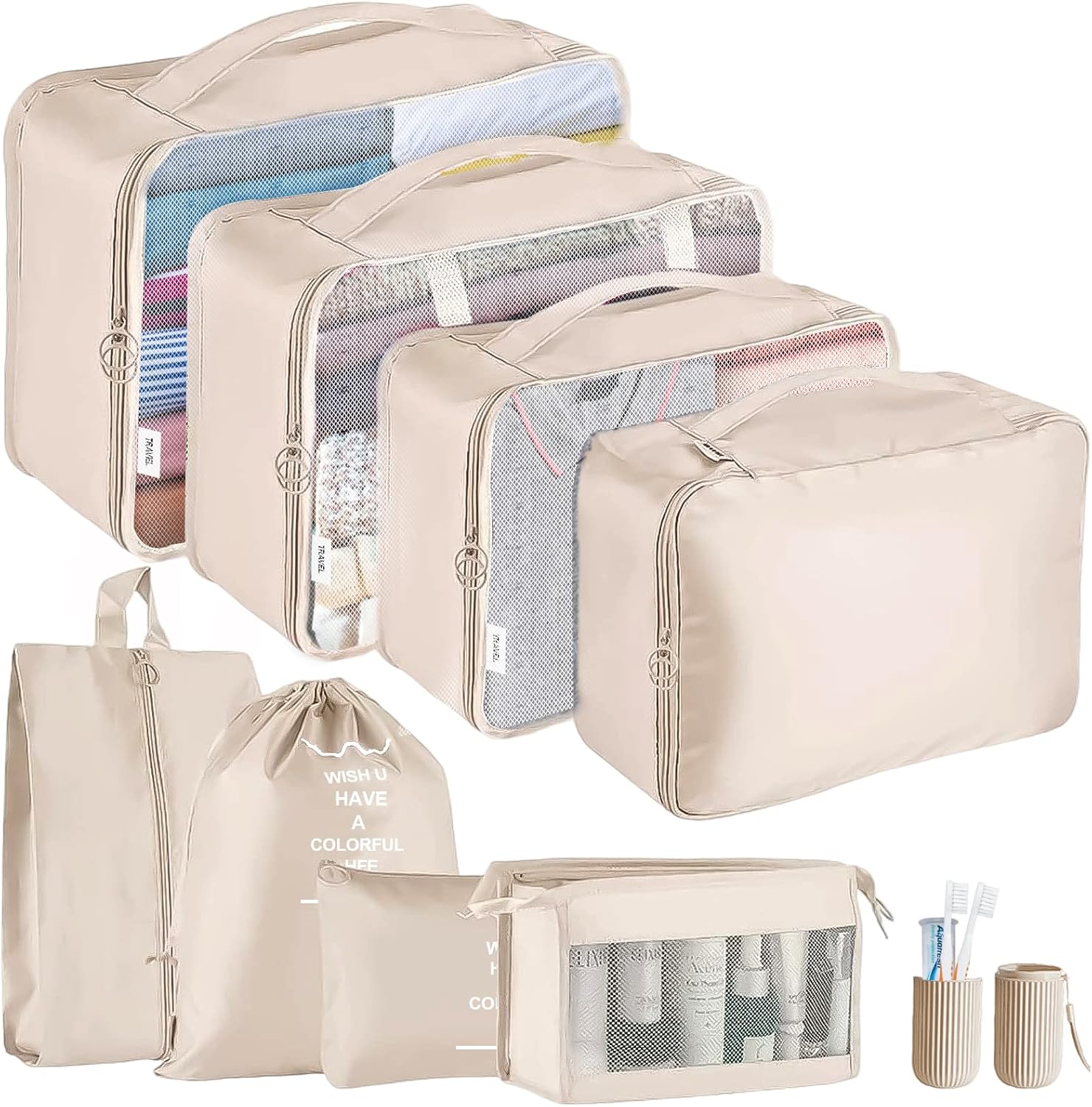 Detalle de Jsdoin Packing Cubes 9 PCS Travel set