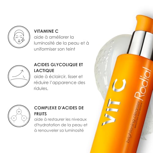 Detalle de Rodial Vit C Deluxe Nettoyant Éclaircissant 135 ml – Nettoyant Visage Quotidien Raffermissant et Tonifiant