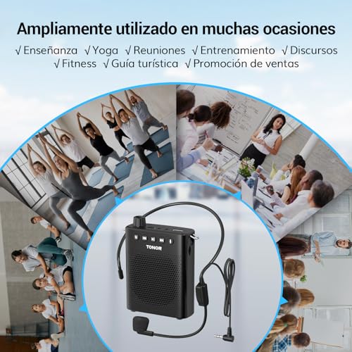 Thumbnail 6 de TONOR K10: Amplificador de voz Bluetooth portátil 10W para docentes, guías y entrenadores