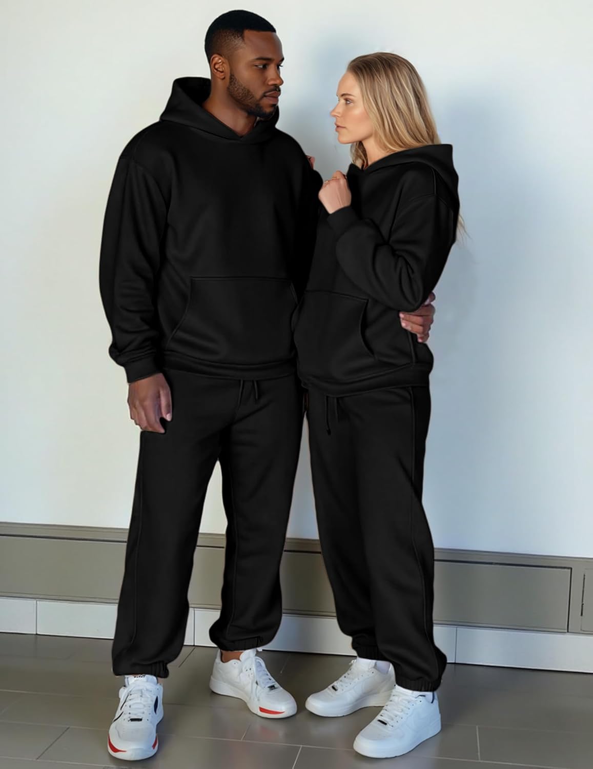 Thumbnail 4 de JMIERR Men’s 2-Piece Hoodie Sweatshirt & Joggers Tracksuit Set
