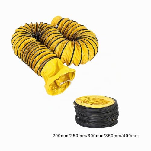 Thumbnail 6 de FDTDUCT 5m Schlauch 200mm Durchmesser – PVC Flexibler Abluftschlauch mit verstellbarem Seil, S-Haken und Stahlhalterung