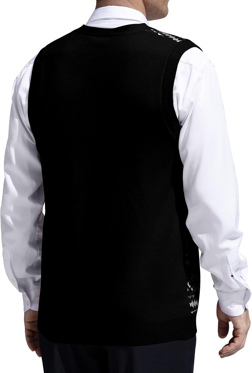 Thumbnail 2 de PCEAIIH Men’s V-Neck Cable Knit Gilet Sweater Vest with Button Front