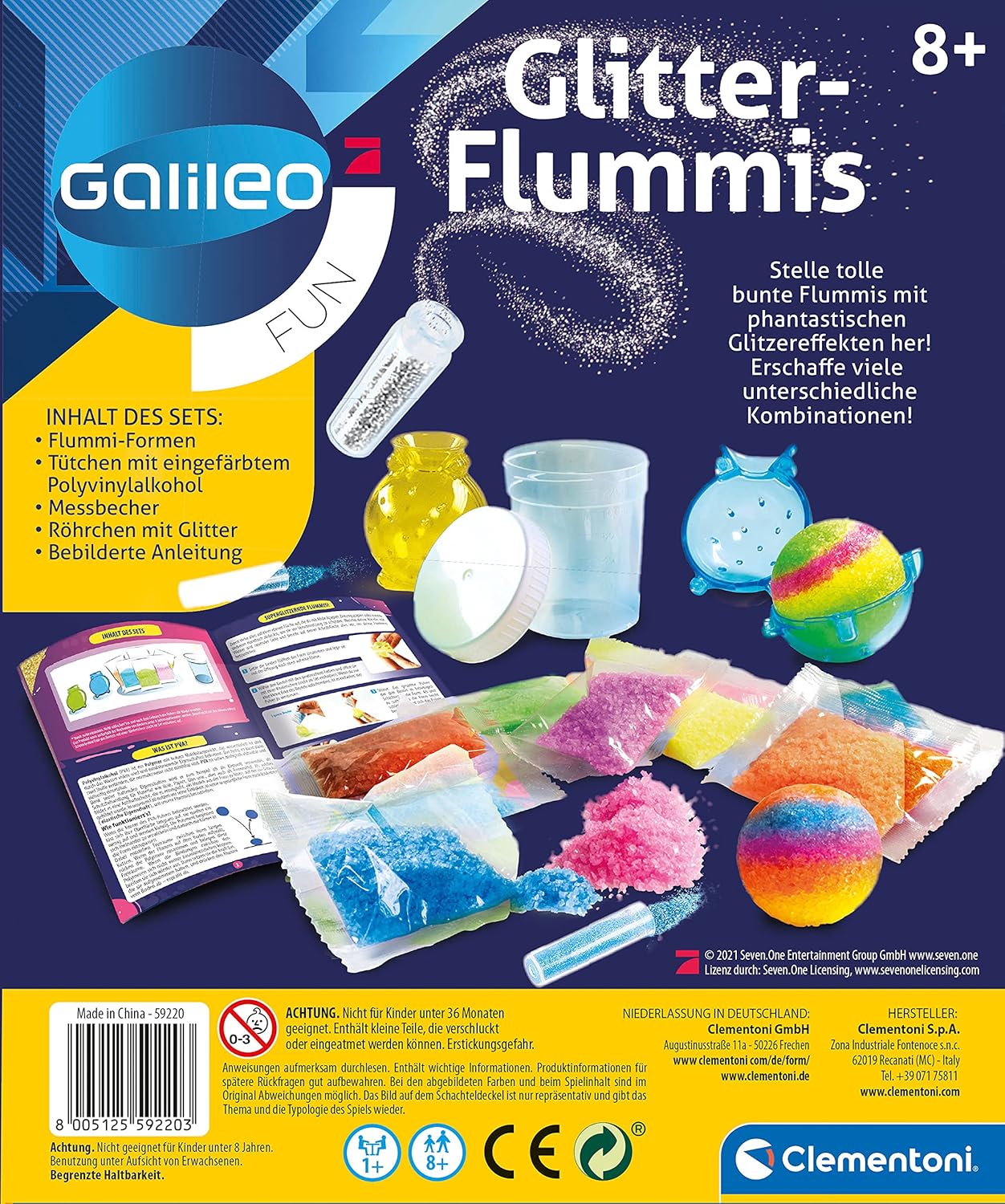 Detalle de Clementoni Galileo Fun 59032 Glitter Flummis Bälle