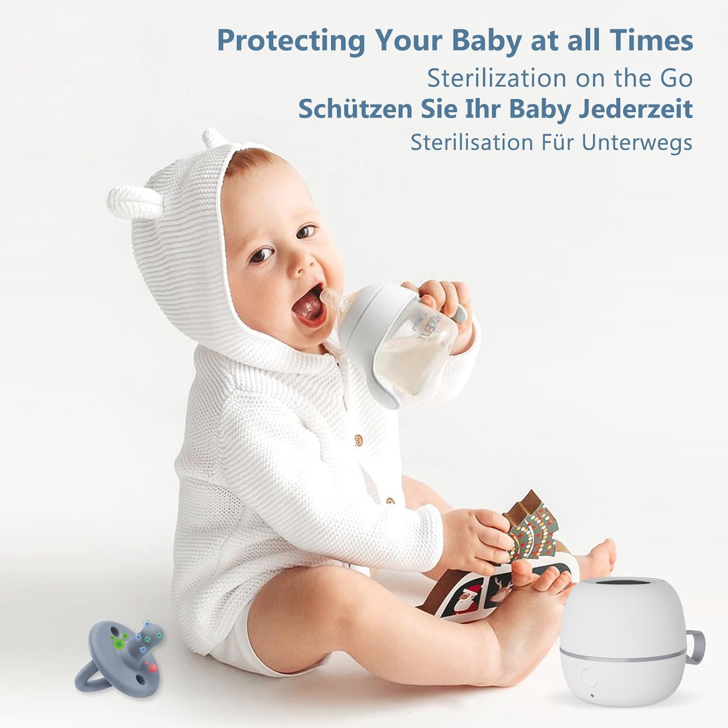 Thumbnail 6 de MOMMED Dummy Steriliser (Portable UV-C) – UV dummy steriliser with 3-minute cycles