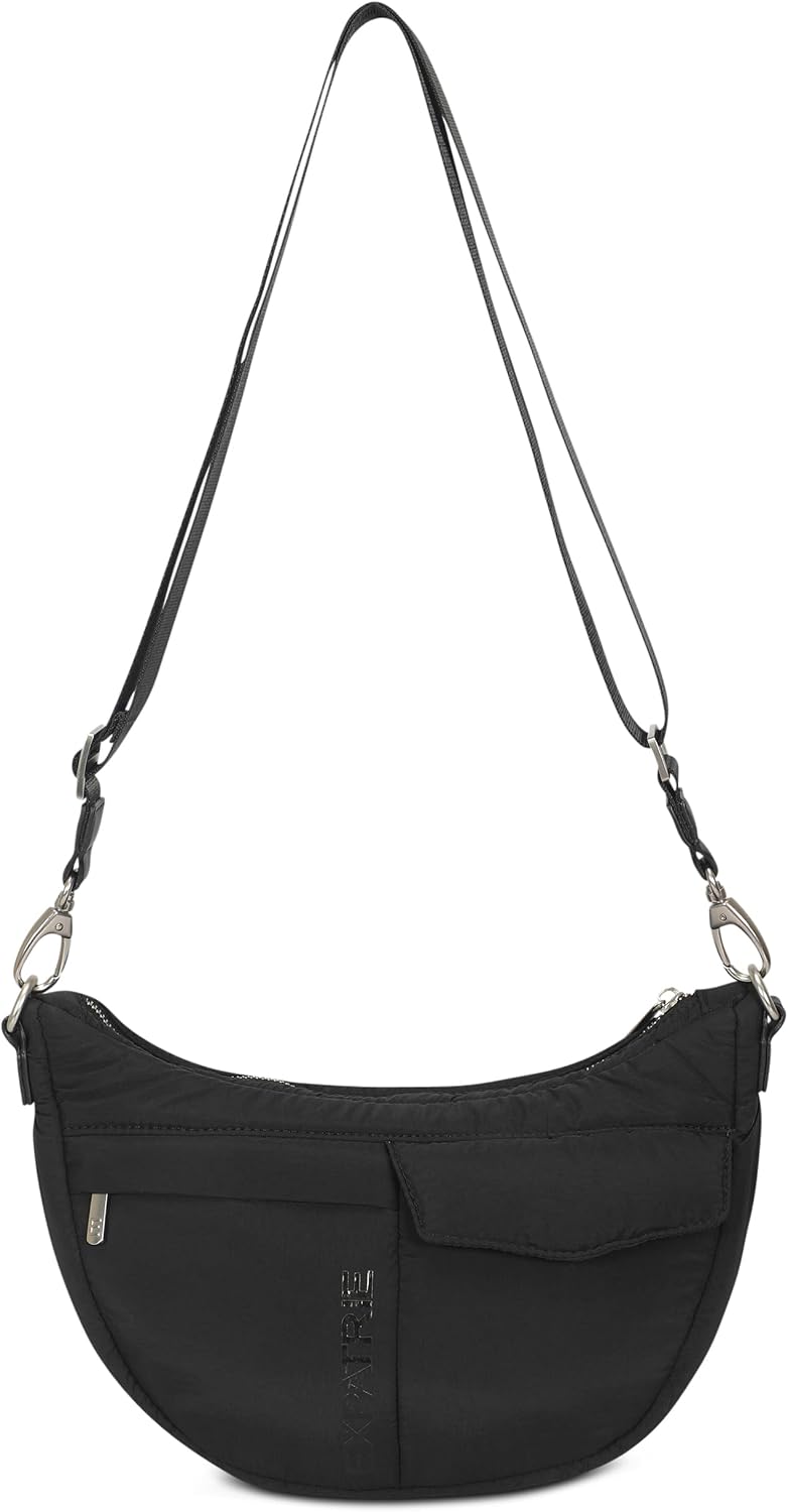 Detalle de Expatrié Vivy Crescent Crossbody Bag femme demi-lune en nylon imperméable