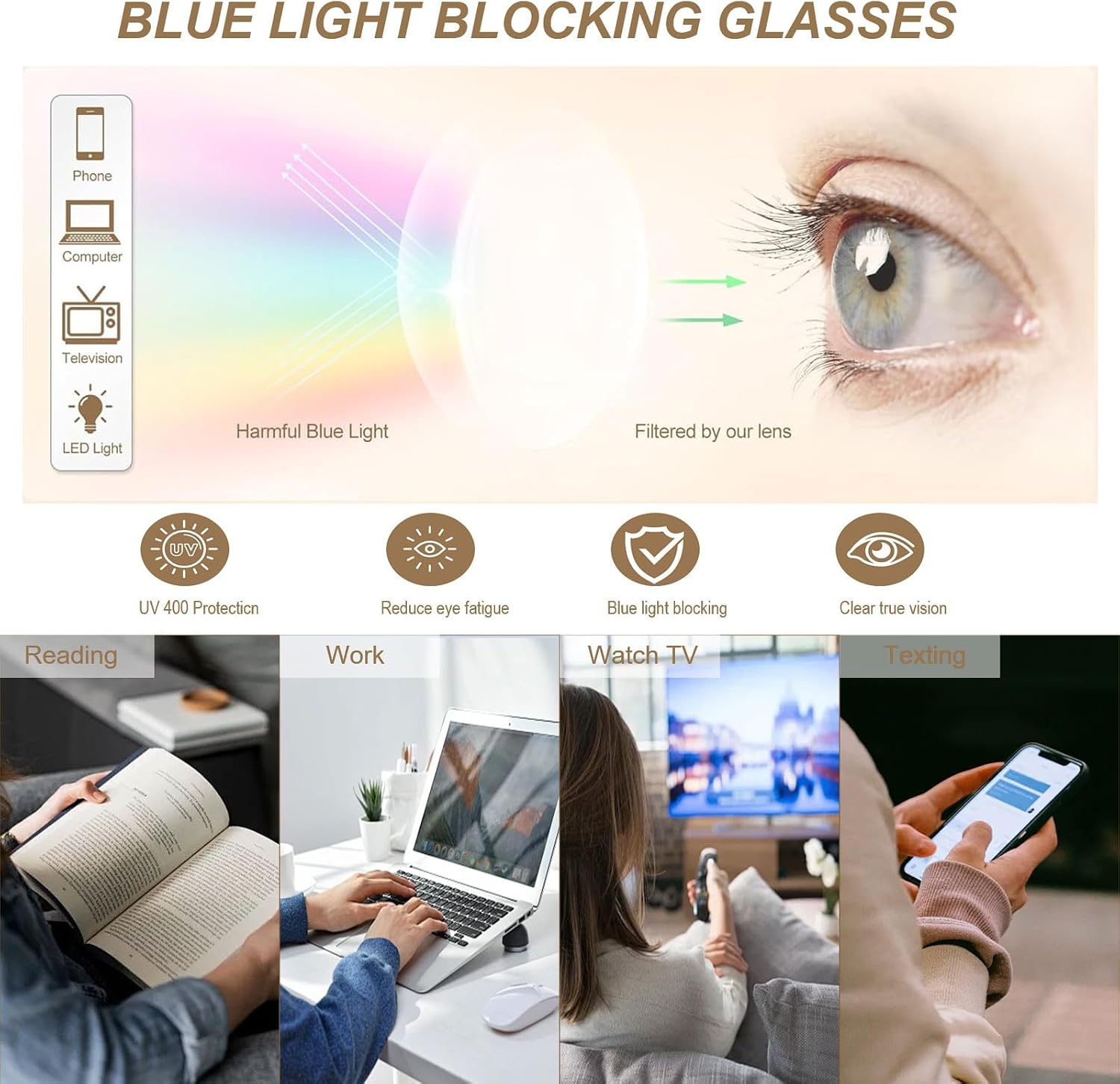 Thumbnail 5 de Long Keeper Rectangle Blue Light Blocking Glasses