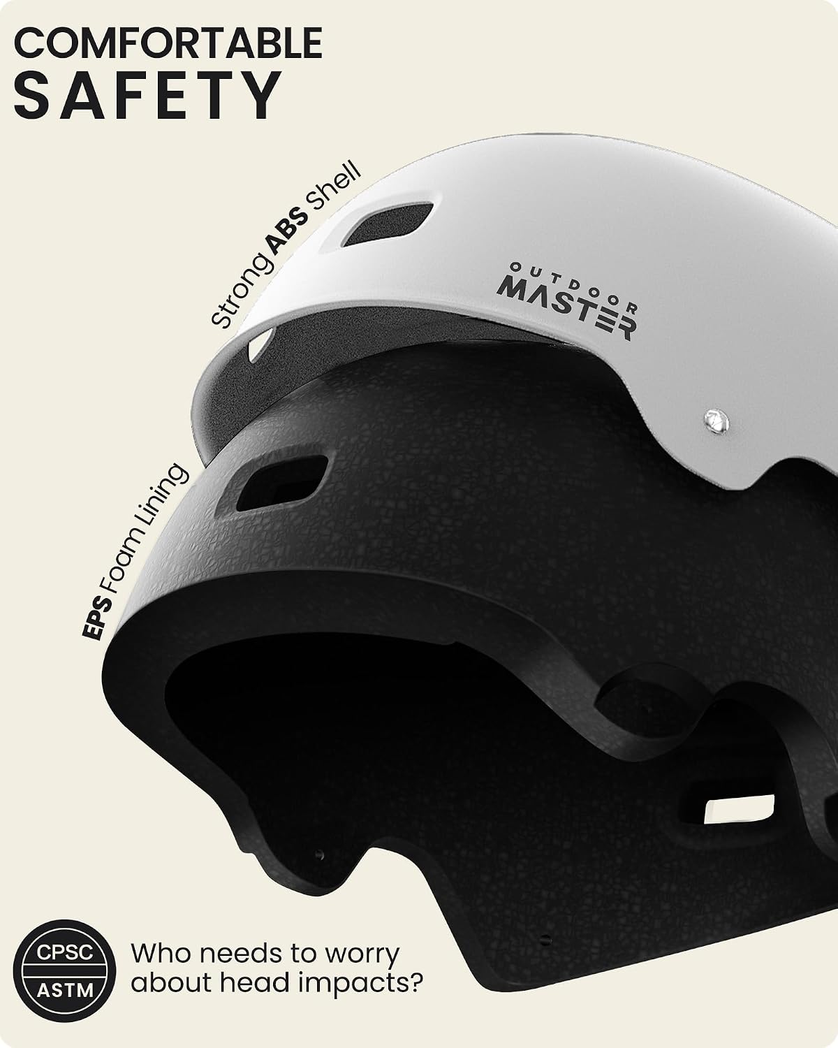 Detalle 2 de OutdoorMaster Beetles Snug Multi-Sport Helmet with Adjustable Fit and 12 Vents
