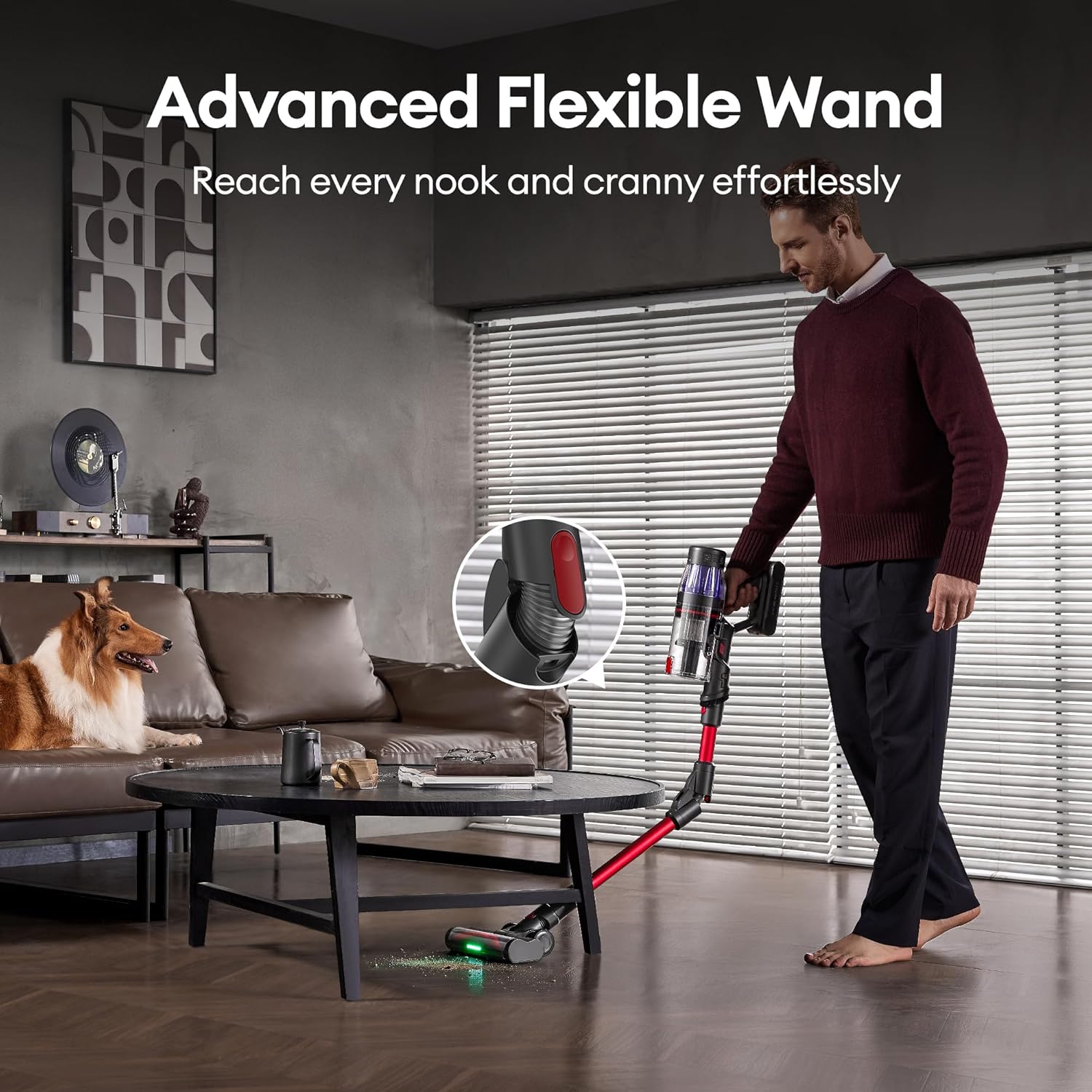 Thumbnail 3 de Ultenic Cordless Vacuum Cleaner: 65KPa, 600W, 60-Minute Runtime with Bendable Wand