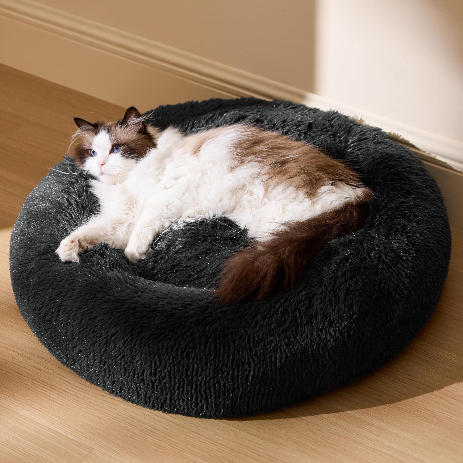 Detalle de Bedsure Large Round Cat Bed 50x50x13 cm 🐱
