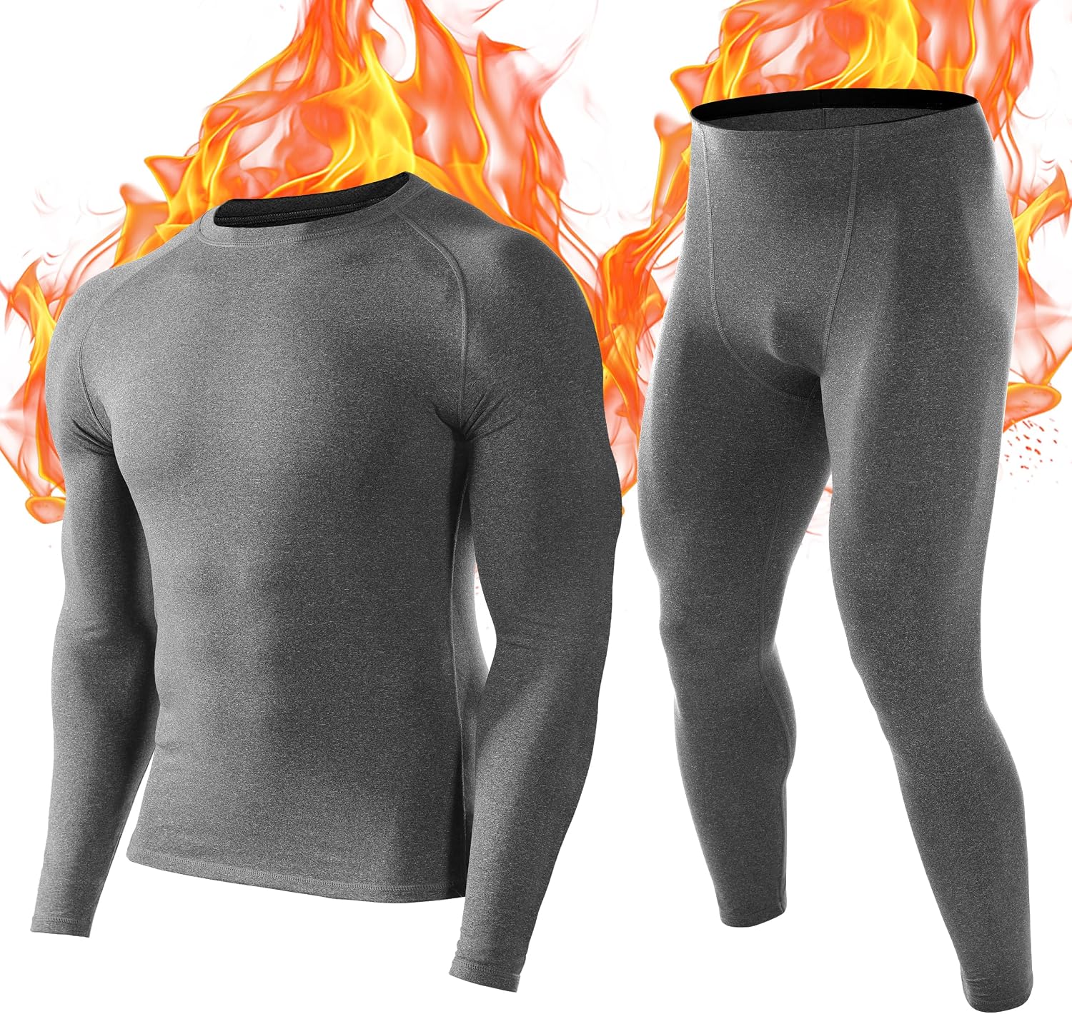 Thumbnail 3 de Roadbox Thermal Underwear Mens, Fleece Lined Base Layer Set with Quick-Dry Breathable Lightweight for Running Cycling Skiing Motorbike Outdoor Work in Winter
Roadbox Thermal Underwear Mens, Fleece L…