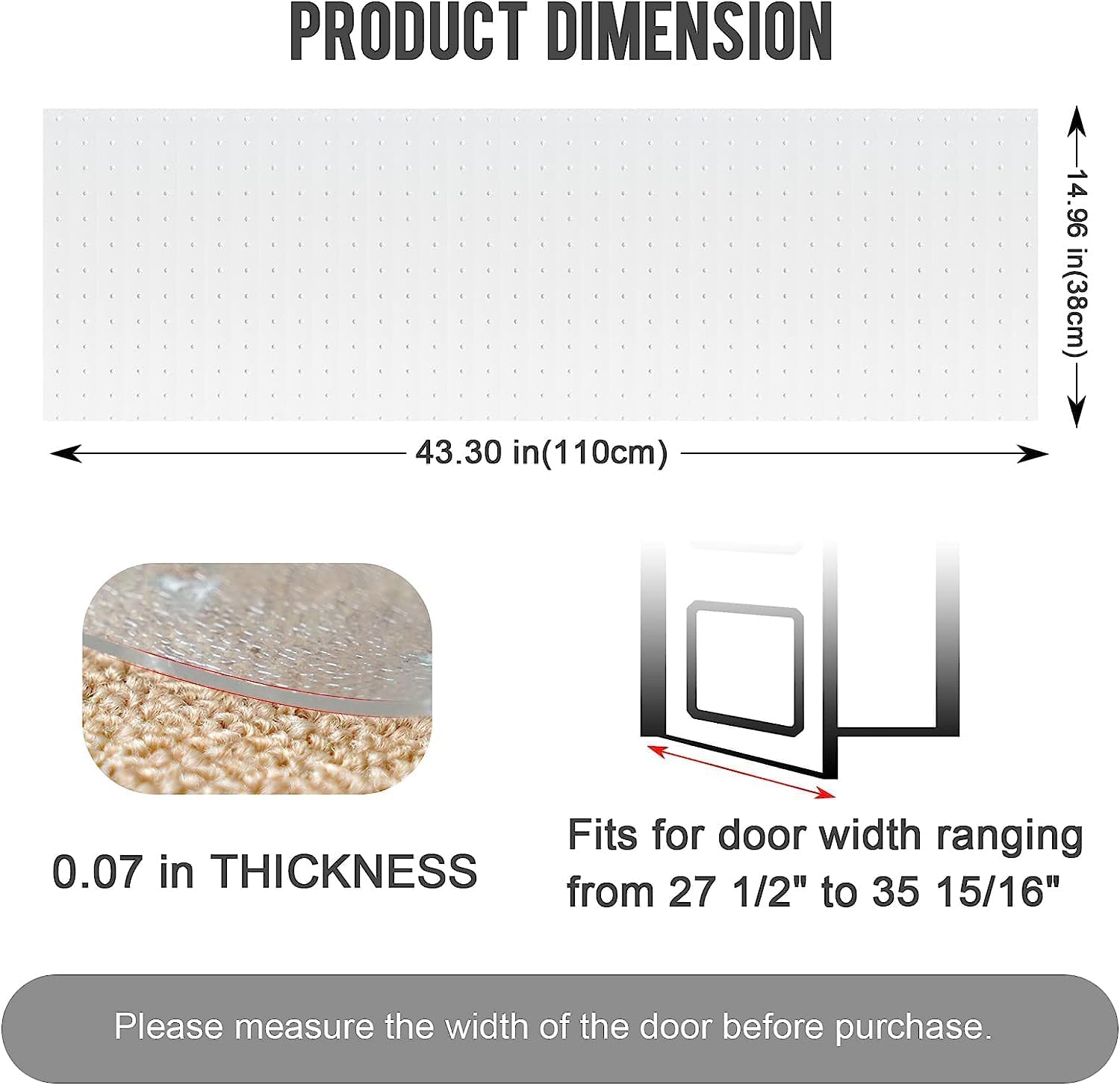 Thumbnail 2 de Uross 110CM Carpet Protector for Pets 🐾