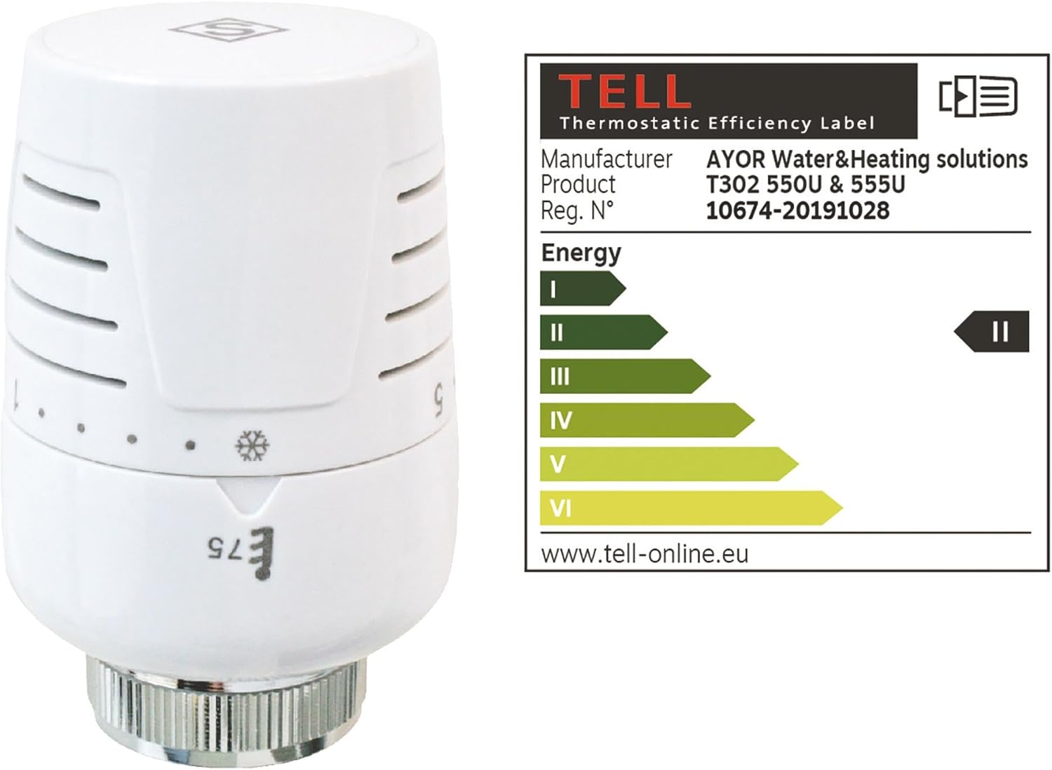 Thumbnail 1 de SOMATHERM FOR YOU Robinet thermostatique T302 équerre 3/4 en Laiton Blanc