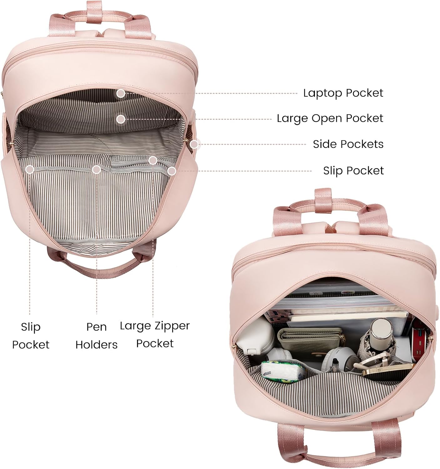 Thumbnail 6 de LOVEVOOK Laptop Backpack 15.6 inch Pink
