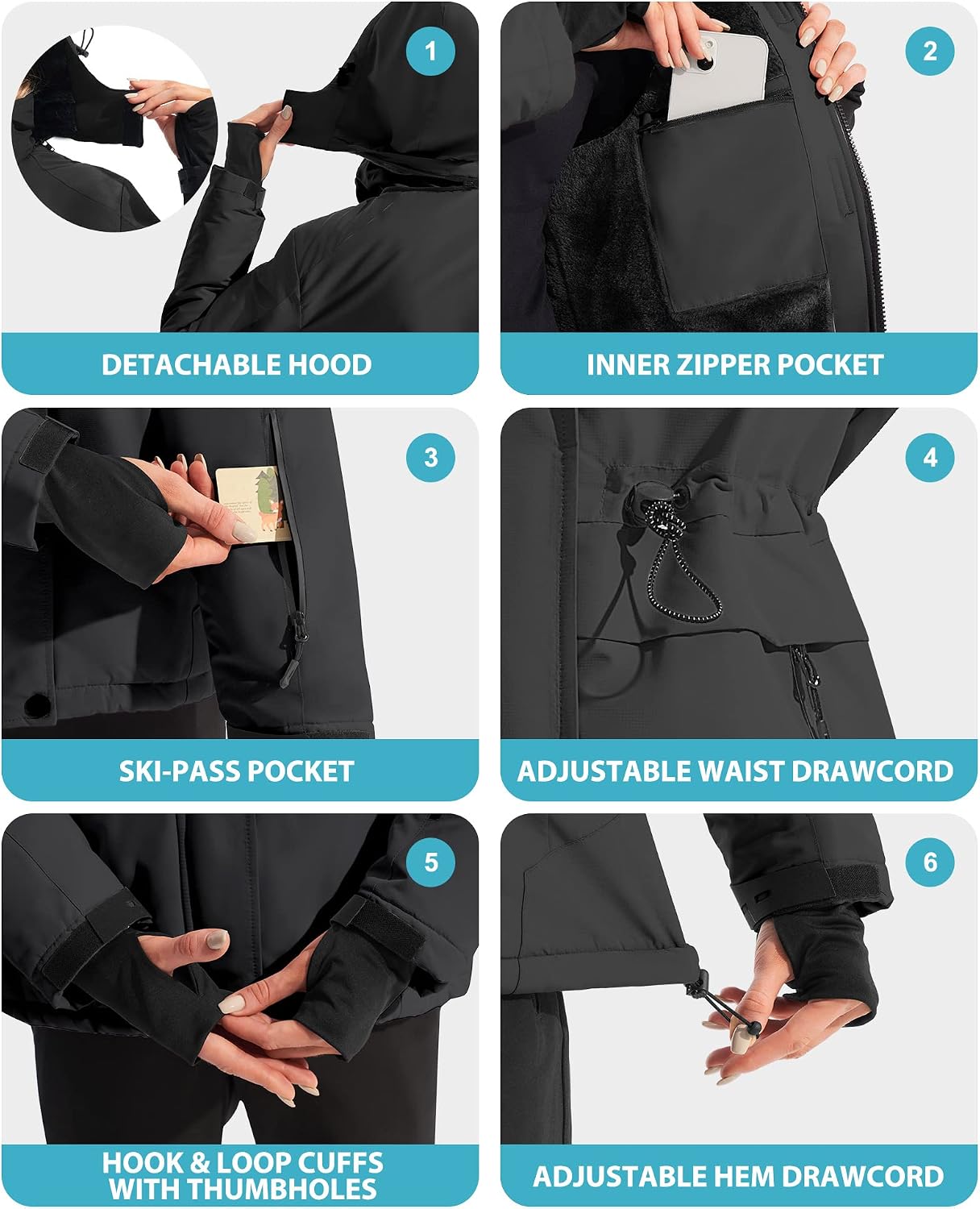 Thumbnail 2 de IUGA Waterproof Ski Jacket Women