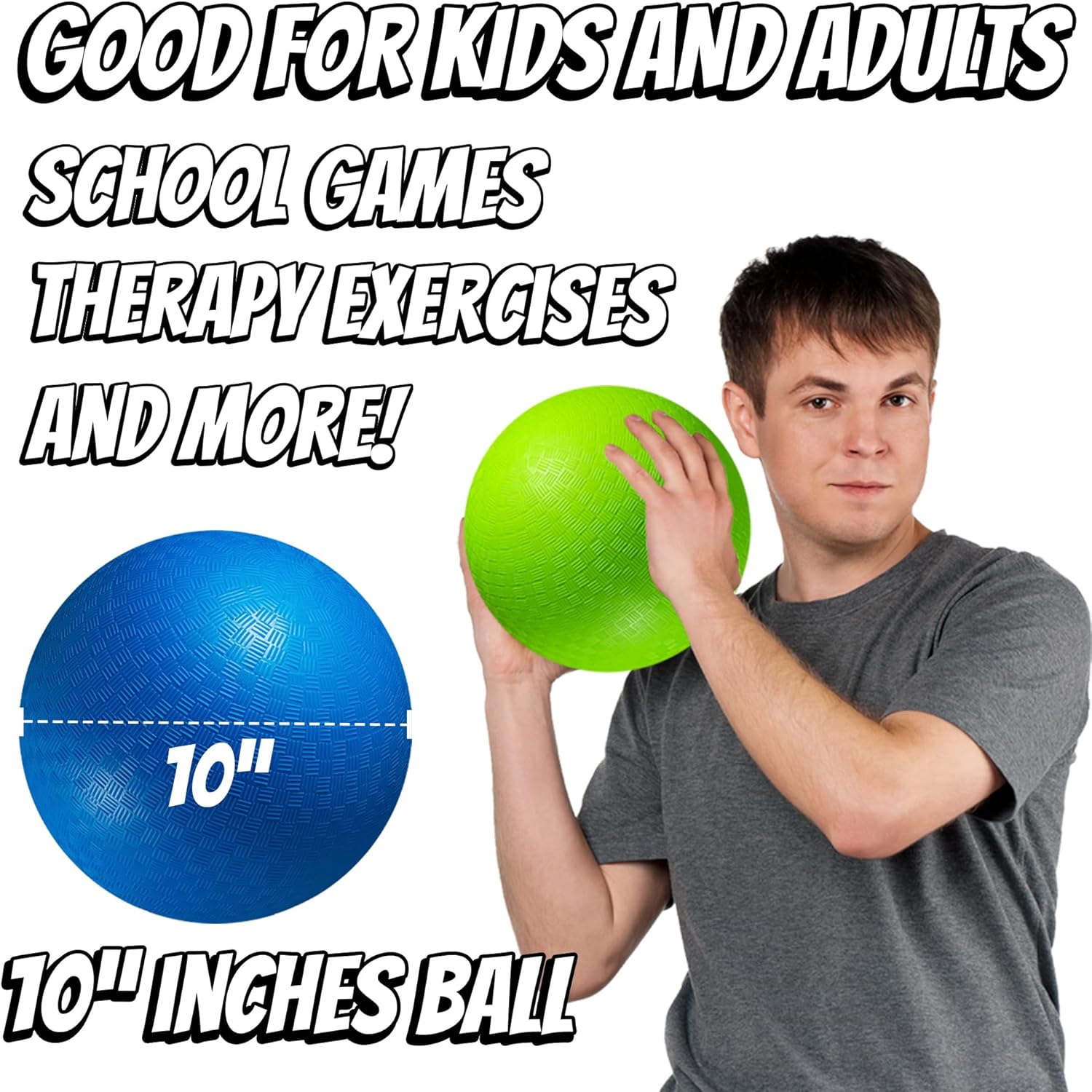 Thumbnail 2 de 10 Inch Kickball Pack of 6 Playground Balls 📎