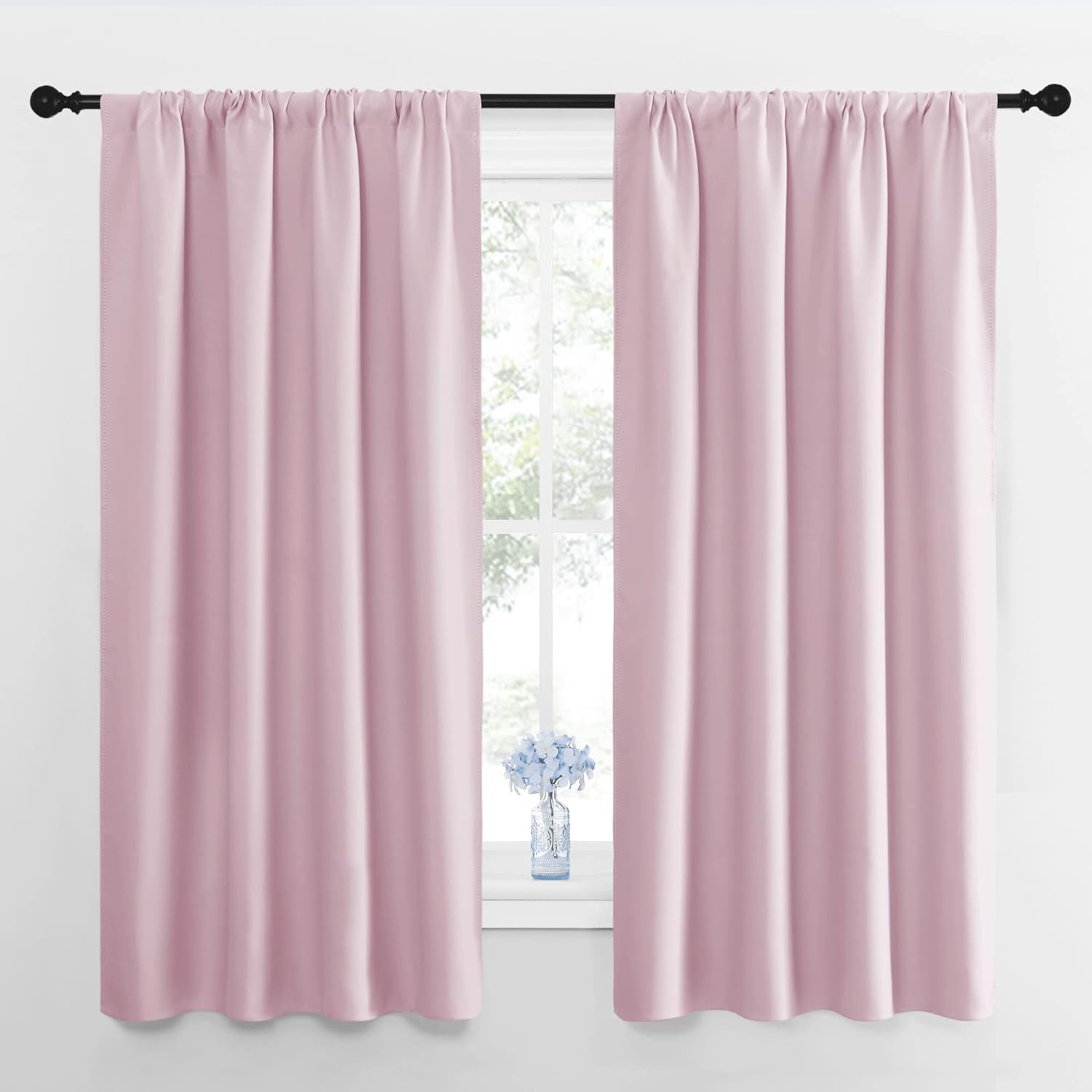 Detalle de NICETOWN RV Blackout Curtains, Baby Pink, 29" x 50", Set of 2